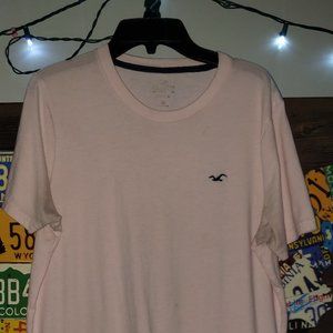 Pink Hollister Mens M Muscle Fit Short Sleeve Tee